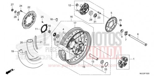 HINTERRAD (1) CRF1100DN de 2022